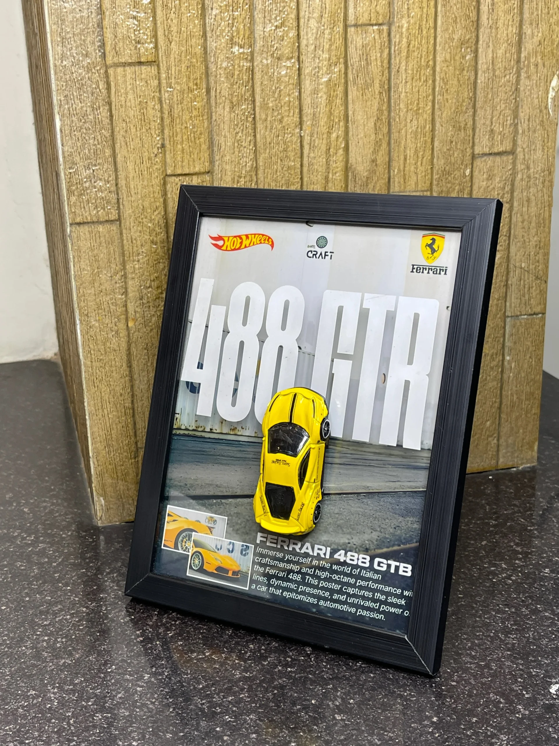 Ferrari 488 GTB 3D Diecast Car Frame - Image 2