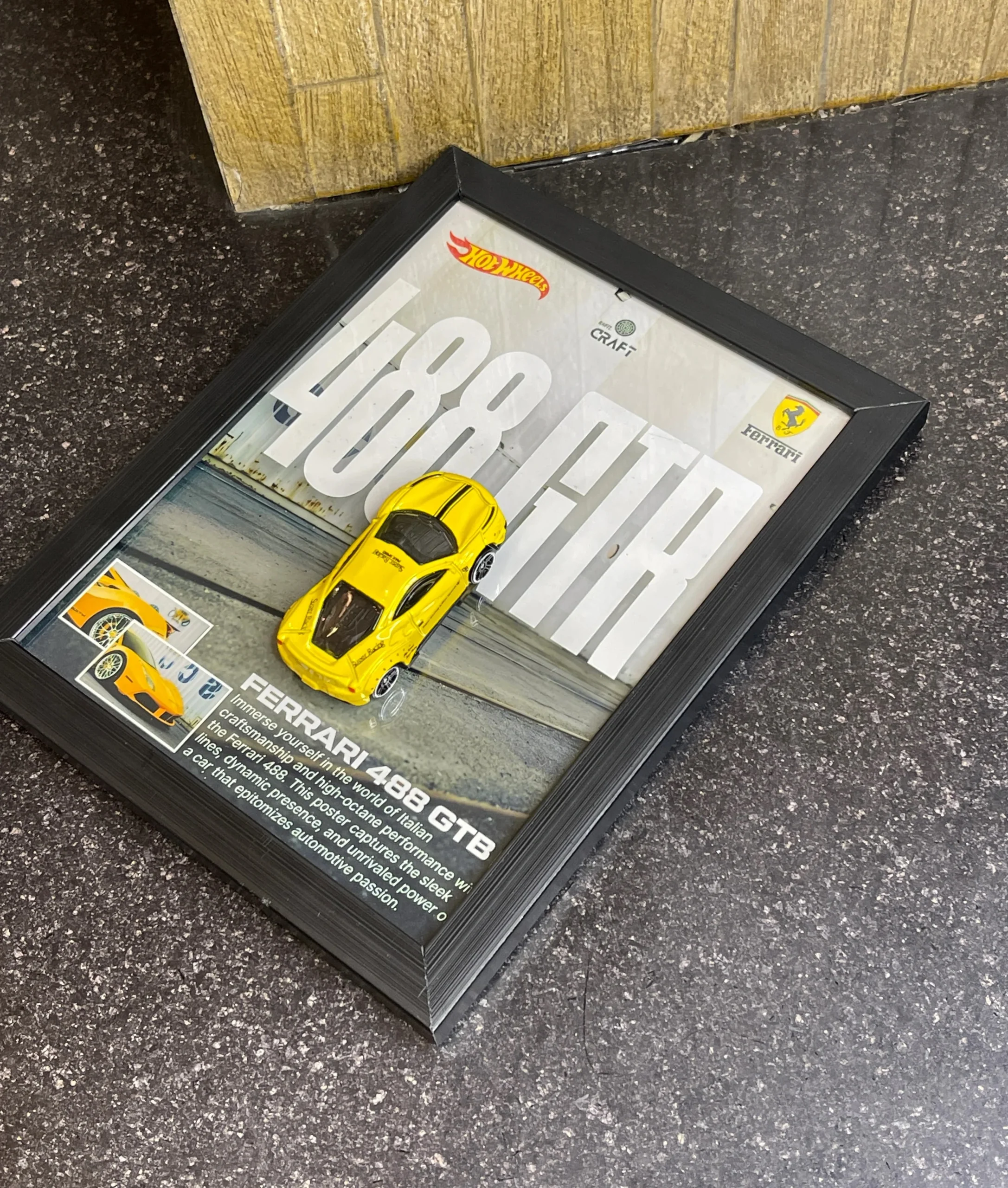 Ferrari 488 GTB 3D Diecast Car Frame - Image 3