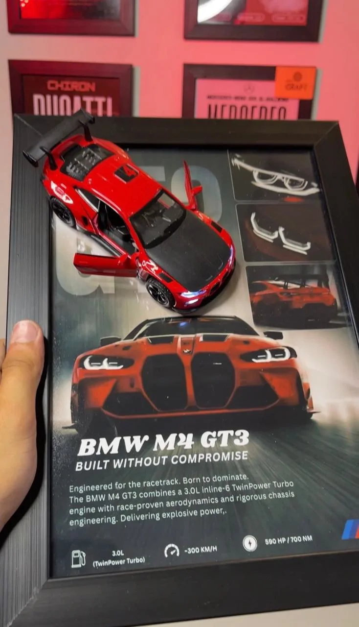 BMW M4 Official Diecast 3D Car Frame - Image 3