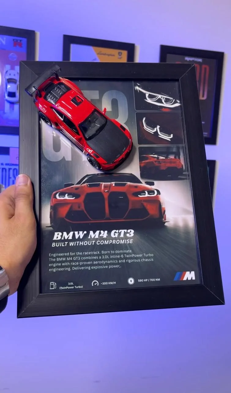 BMW M4 Official Diecast 3D Car Frame - Image 2
